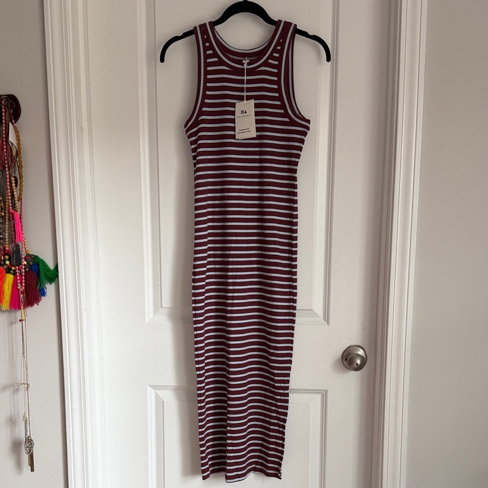 Striped Sleeveless Maxi Dress